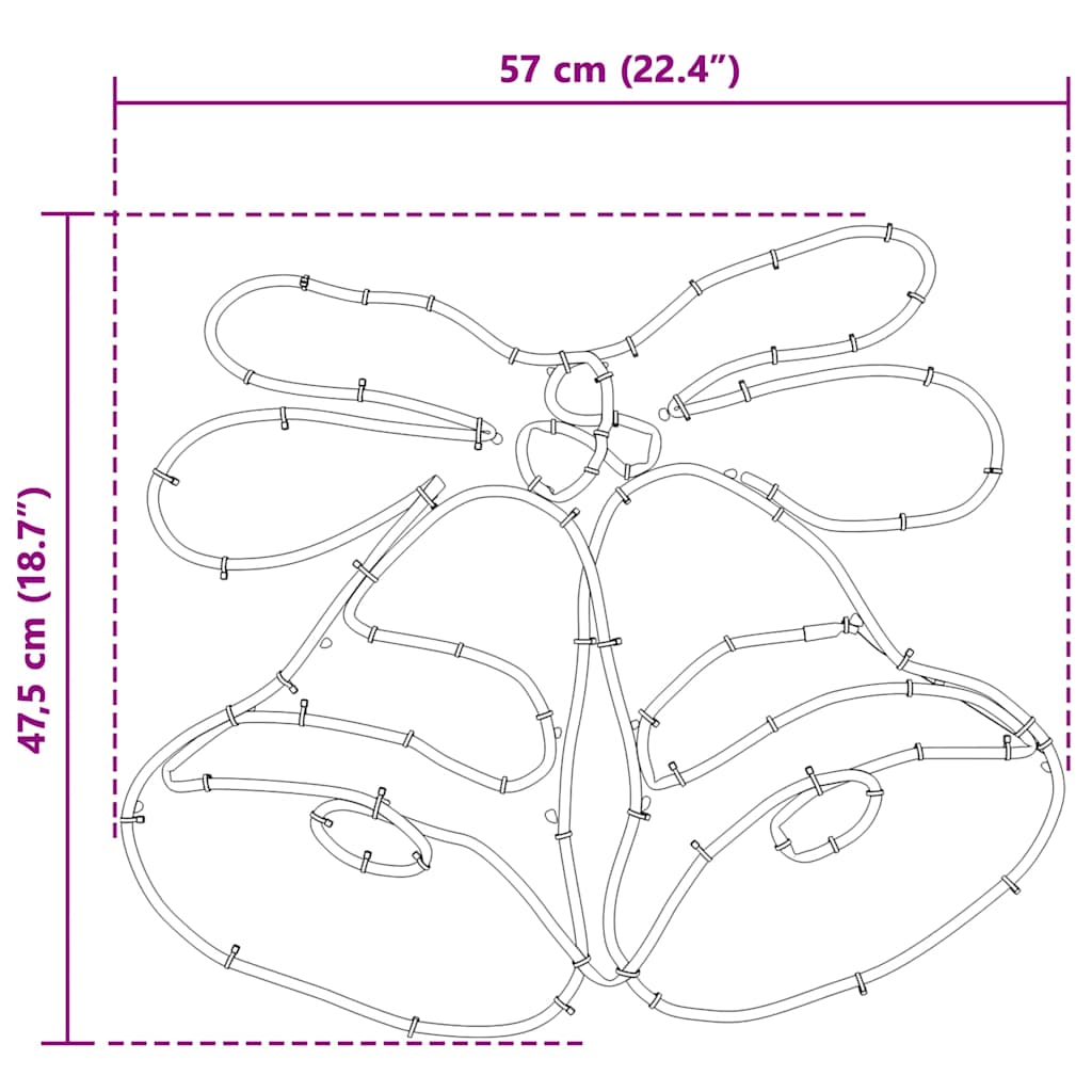 Bunte LED Weihnachtsglocke